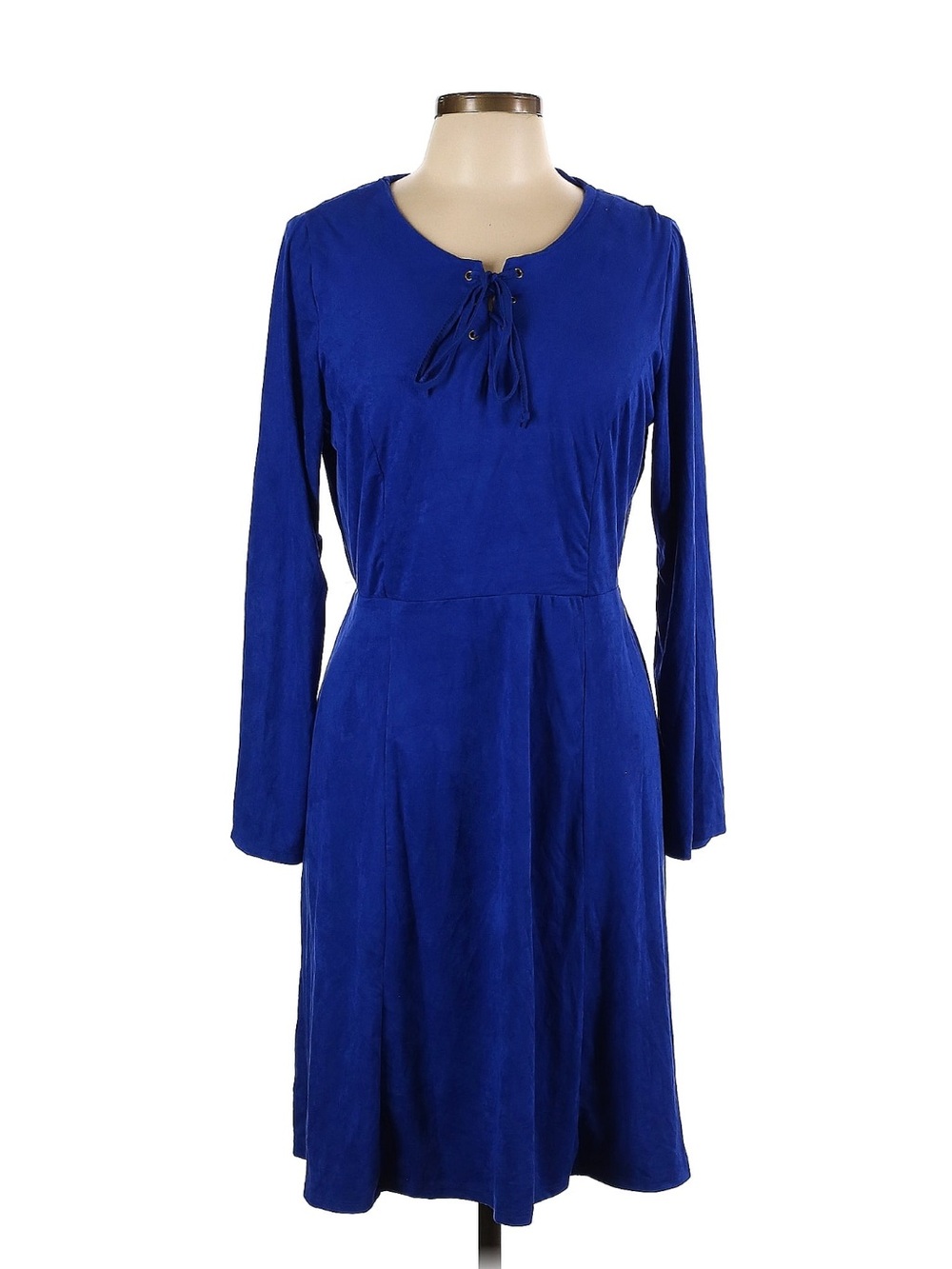 Cable and Gauge long sleeved blue dress Large